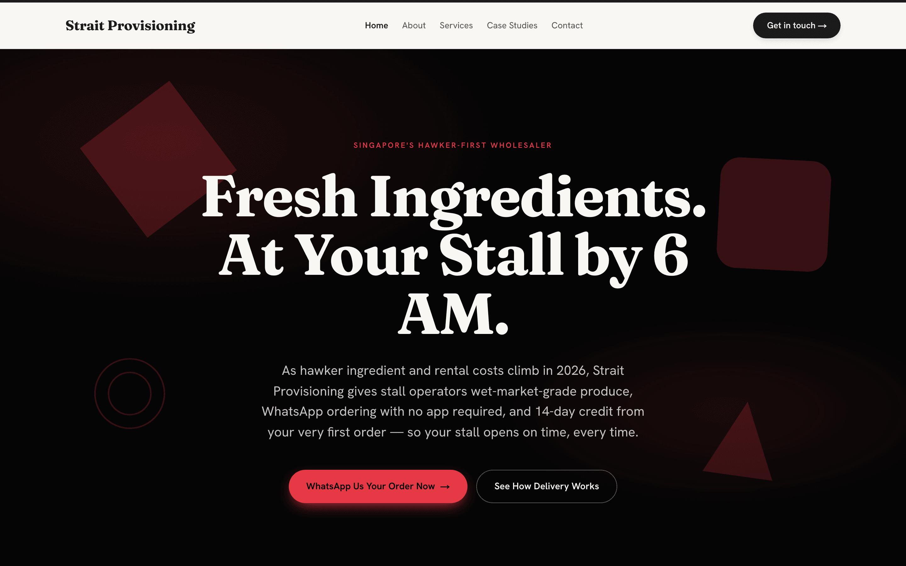 Strait Provisioning homepage